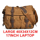 The Normandy - Large Rugged Canvas Tactical Messenger Bag for Men (Multiple Colors)