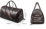 The Clubmaster - Men's Leather Weekender Duffel Bag from Manly Packs
