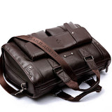 The Madison Ave - Large Leather Messenger Briefcase Bag for Men from Manly Packs