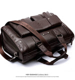 The Madison Ave - Large Leather Messenger Briefcase Bag for Men