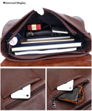 The Budapest Messenger - Large Leather Briefcase Messenger Bag for Men
