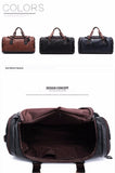 The Portsmouth Duffel - Men's Bicast Leather Weekender Duffel Bag (Multiple Colors)
